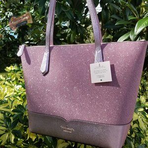 Rose Pink Lola Glitter Tote Bag Kate Spade NWT